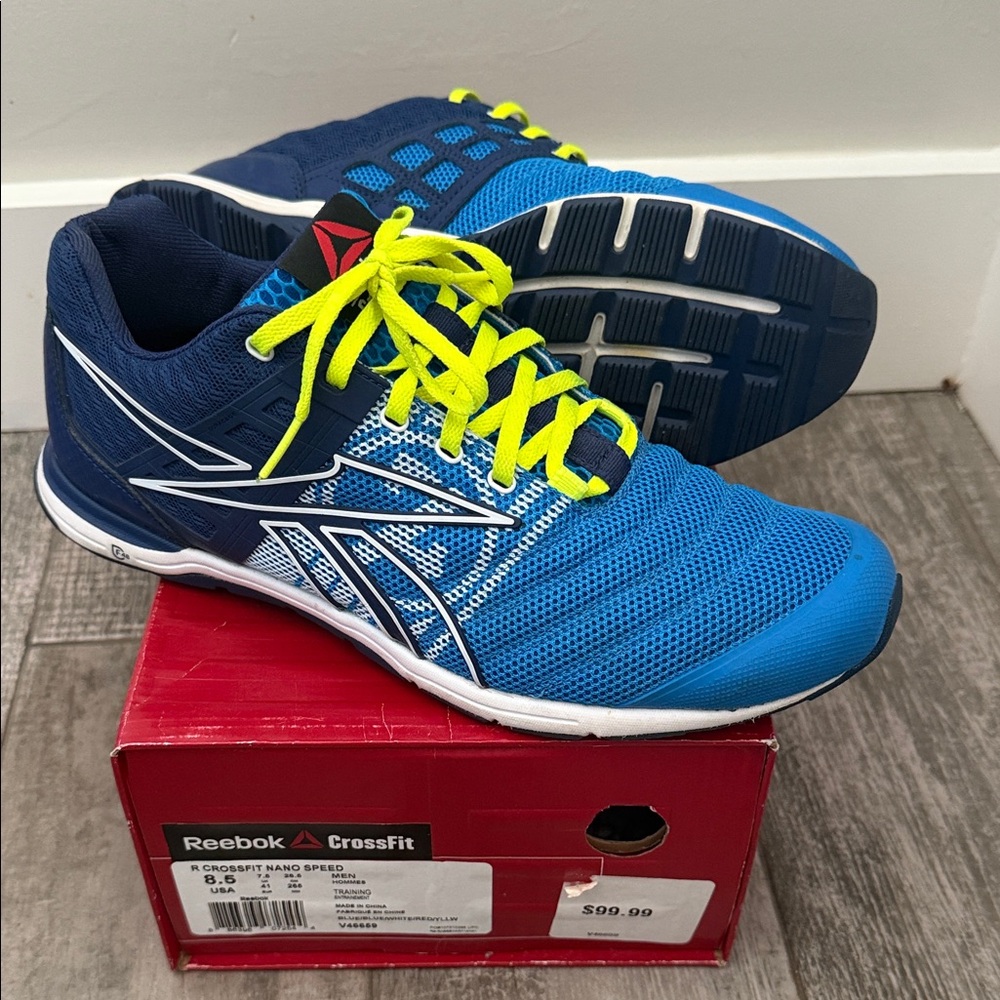 Reebok Men's Athletic Shoes in Blue and Yellow
